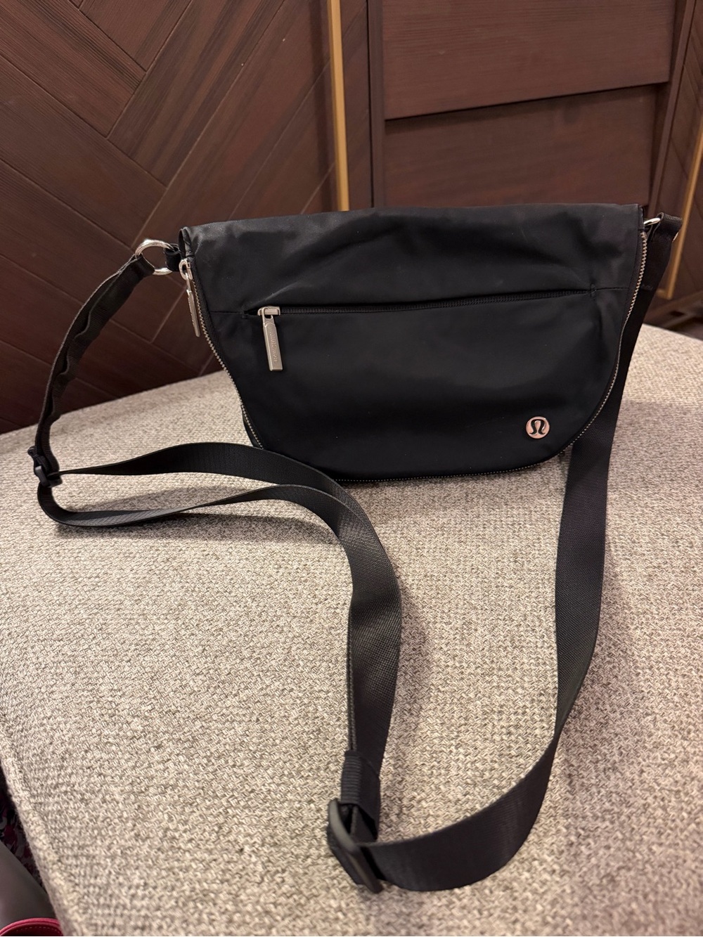 Lululemon All Night Festival Bag 5L Black Gold Hardware Crossbody Travel Purse